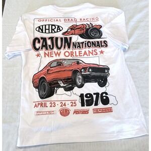 NHRA Cajun Nationals New Orleans 1976 Drag Racing T Shirt Mens Medium NEW
